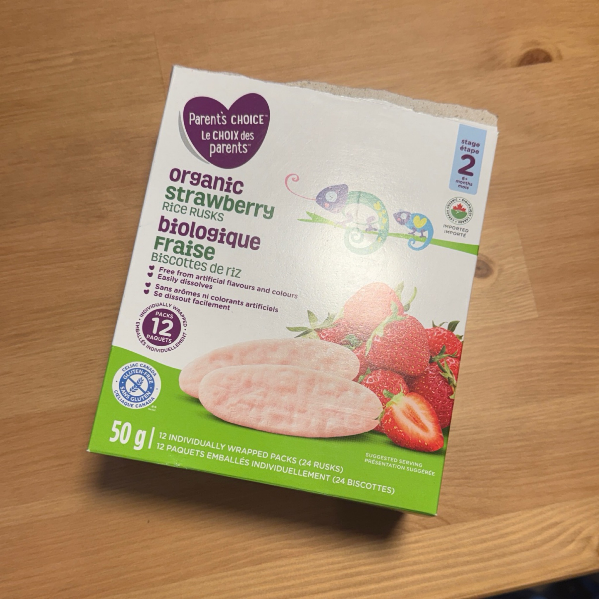 Organic rice rusks (closed package)